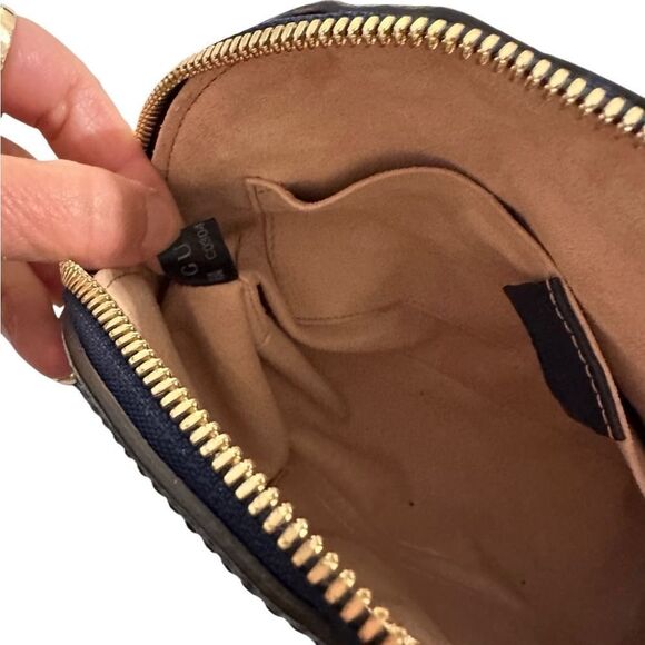 Gucci Navy Blue Leather Ophidia Dome Bag with Red Stripe - Picture 7 of 15